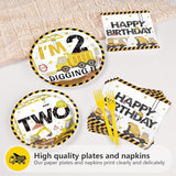 200Pcs Construction 2nd Birthday Party Supplies Construction Truck