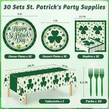 122 Pcs St Patricks Day Decorations Serves 30 Disposable St Patricks