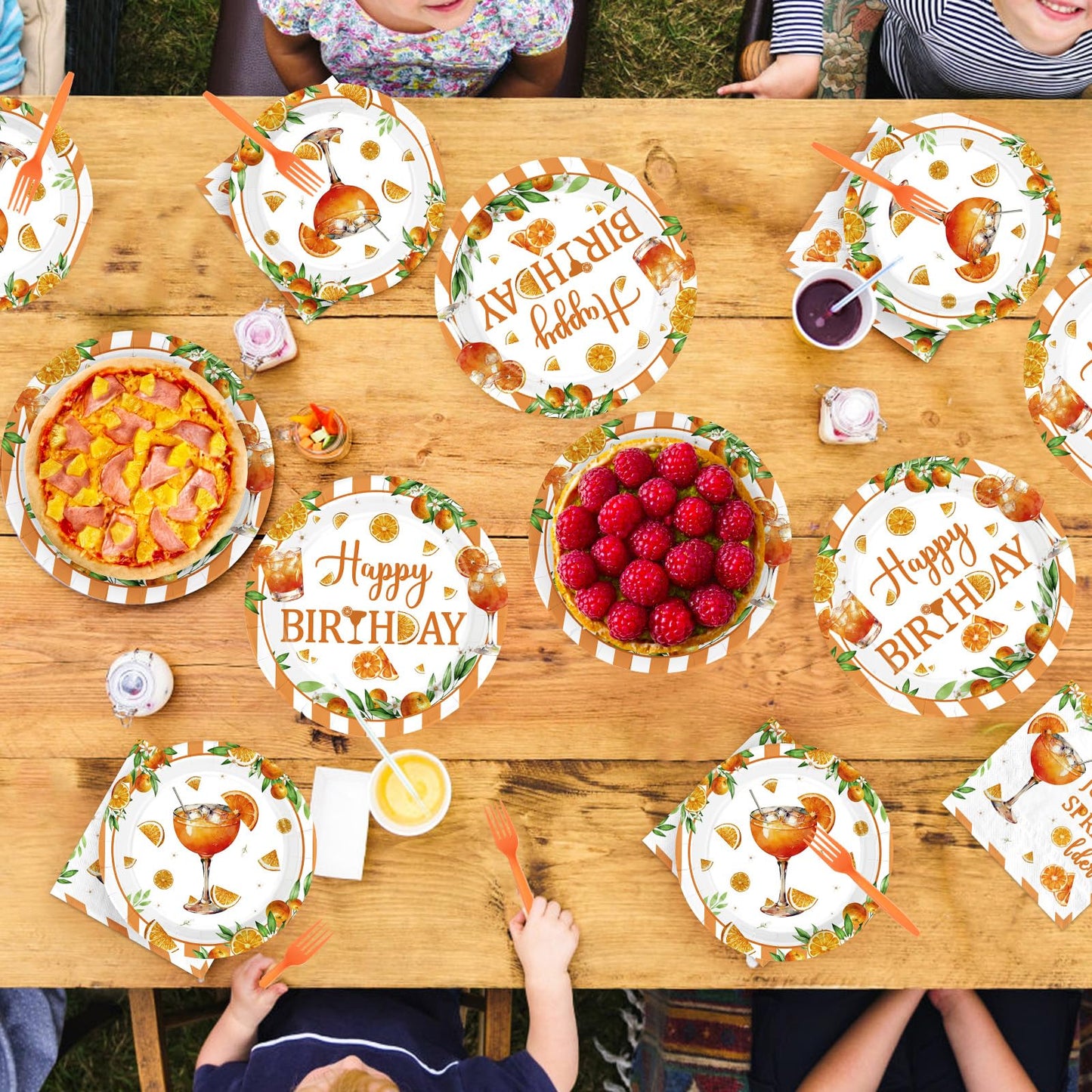 Greencian 96 Pcs Spritz Birthday Party Decorations Just a Spritz Older