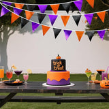 Black Orange Purple Halloween Party Decorations Metallic Fabric