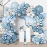 Amandir 173Pcs Dusty Blue Balloon Arch Garland Kit, Baby Light Dusty