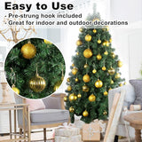 Gold 2.5" Christmas Balls Christmas Tree Decoration Ornaments
