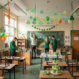 32 Pcs St Patrick's Day Party Decorations Double Sided Glitter Green