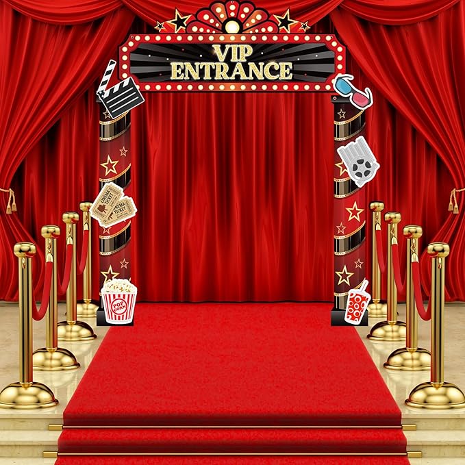 10 Pcs Movie Night VIP Porch Sign Banner Welcome Porch Sign Banner