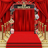 10 Pcs Movie Night VIP Porch Sign Banner Welcome Porch Sign Banner
