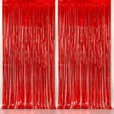 KatchOn, XtraLarge Red Streamers Backdrop - 3.2x8 Feet, Pack of 2 |