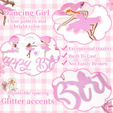 SUNBEAUTY Ballerina Birthday Party Decorations Pink Ballet Girls Happy