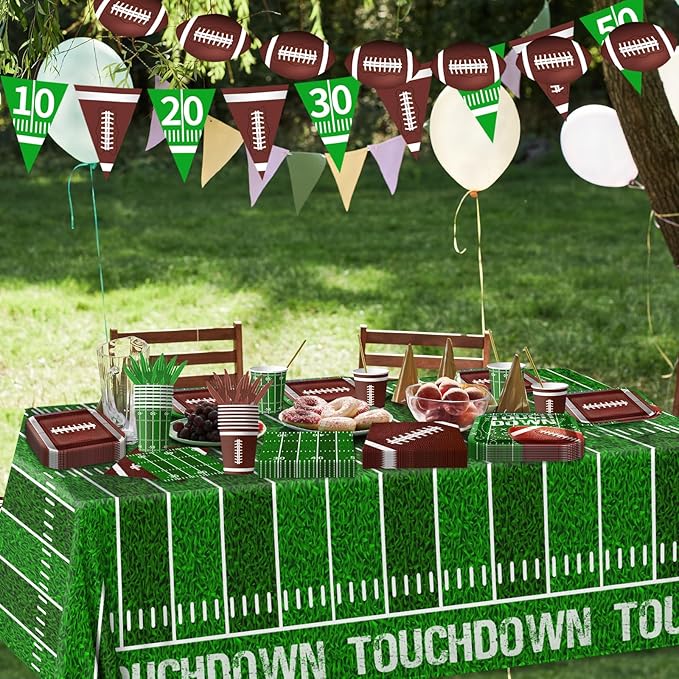 178Pcs Football Party Supplies Includes Dinner Plates Dessert Plates