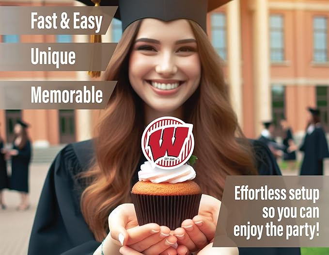 Wisconsin Party Supplies for UW Football, Birthday Gift, Graduation