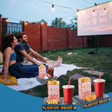 Movie Night Supplies 100 Pcs 50 Movie Snack Trays & 50 Popcorn Bags