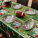 Dereinwo 100 PCS Football Party Paper Plates and Napkins | Bundle