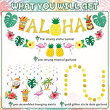 Pre Strung Hawaiian Aloha Party Banner Decorations Large Flamingo