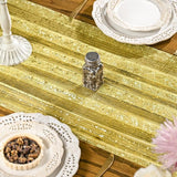 Artoid Mode 10PCS Light Yellow Gold Gauze Table Runner 120 Inch 10FT,