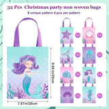 32 Pcs Mermaid Party Favor Bags Under the Sea Party Goodie Bags