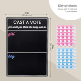 Gender Reveal Voting Board Game Set with 144 Stickers Cast Your Vote
