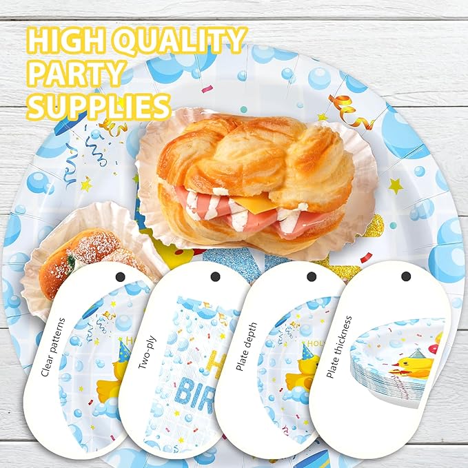 96Pcs Duck 1st Birthday Party Decorations Duck One Birthday Bubble