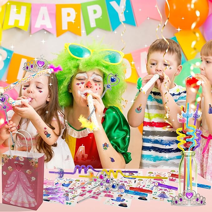 84pcs Princess Party Favors, Sweet Birthday Party Supplies Including