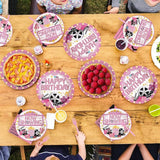 96Pcs Movie Night Party Decorations Pink Movie Plates and Napkins