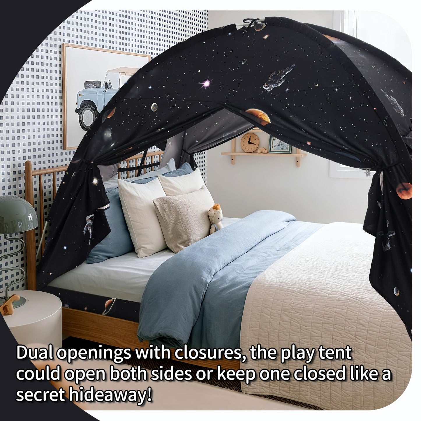Sherilyn Twin Bed Toddler Canopy Tent, Kids Indoor Canopy Privacy