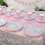 122 Pcs Mermaid Birthday Party Decorations Supplies Includes Plates