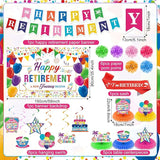 20pcs Retirement Party Decorations for Women Men Colorful Happy