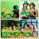 50 Pcs St Patrick's Day Gift Bags Green Cauldron Plastic Pouches