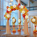 Sotiff 21 Pcs Flower Balloons Daisies Balloons White Groovy Flowe Whit