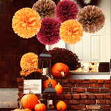 Brown Burgundy Orange Party-Decorations - 23pcs Fall Autumn