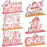 CroBlissful 6 Pcs Fairy Wonderland Party Decorations Wood Fairy Table