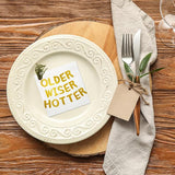 LeZakaa 25Pcs Birthday Paper Napkin, 3-Ply Gold Foil "Older Wiser