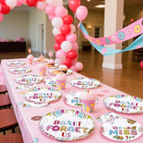 96PCS Farewell Retirement Party Supplies Colorful Donut Forget Us