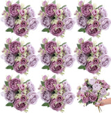 8 Bundles Artificial Peonies Flowers Boho Faux Flowers Arrangements #6