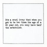 Five Star Funny 40th Birthday Quotes | White Cotton Cocktail Napkins
