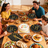 48PCS Happy Birthday Plates and Napkins Party Supplies-Disposable