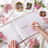 MotiMind Quinceanera Guest Book with Pen 11 x 8 Inch Libro De Firmas