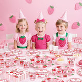 REDWORD Berry First Birthday Decor 120Pcs Strawberry 1st Birthday