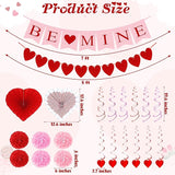 26PCS Valentines Decorations Happy Valentines BE MINE Banner Heart