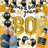 80th Birthday Decorations Cheers to 80 Years Party Decorations for