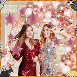 70 Pcs Star Centerpieces Rose Gold Birthday Party Decorations for