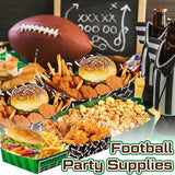 36 Pack Football Party Supplies Large 5 lb Football Plates Trays