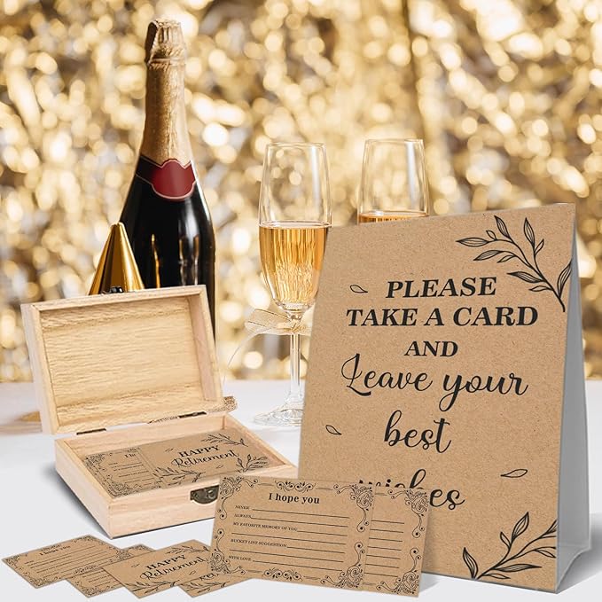 52 Pcs Happy Retirement Party Card Box Happy Wishes Card Box Wish