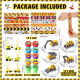 49 Pcs Construction Party Favors Excavator Pinata with Mini