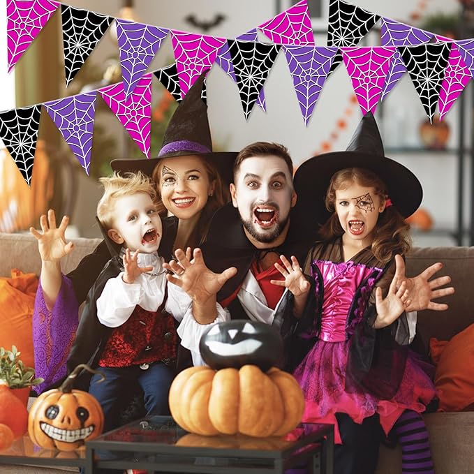 5 Pcs Wednesday Birthday Party Decorations Halloween Spider Web