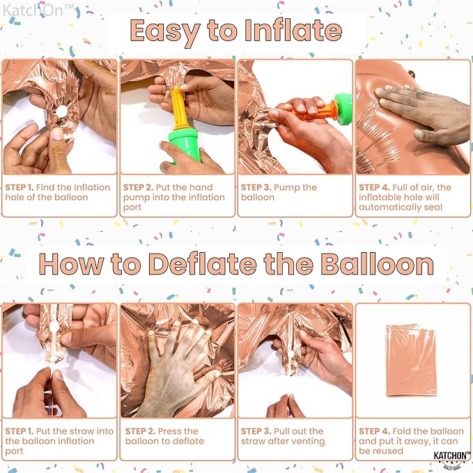 KatchOn, Rose Gold 1 Balloons for 1st Birthday - 40 Inch | Peach