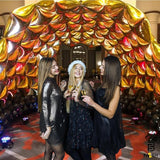 XtraLarge Black and Gold Balloon Wall Backdrop 22 Inch Pack of 25