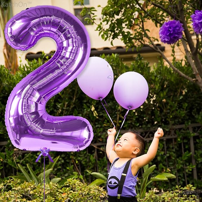 KatchOn, Purple Number 2 Balloon - Giant, 40 Inch | Two The Moon