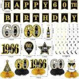 60th Birthday Decorations for Men Women 21pcs the Year 1966 Banner