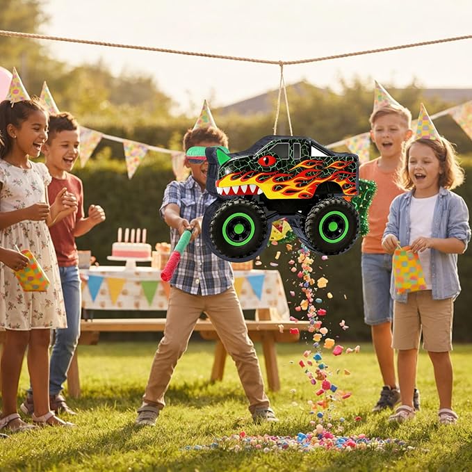 Monster Truck Party Decorations Dinosaur Monster Truck Piñata Dino