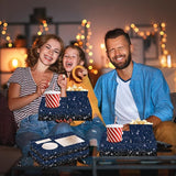 48Pcs Movie Night Supplies 24 Movie Night Snack Trays with 24 Popcorn