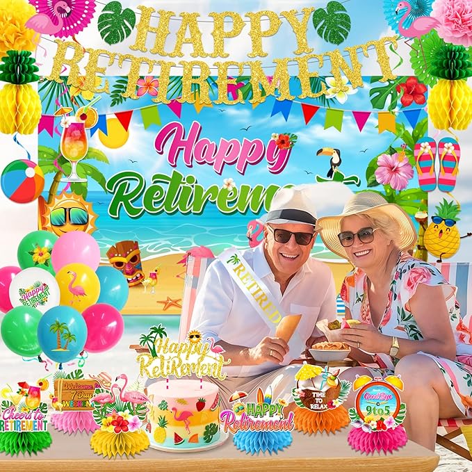 Beach Retirement Party Decorations Aloha Party Decorations includes